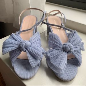 Loeffler Randall Dahlia Blue Bow Heels WORN ONCE